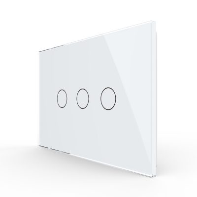 Pannello Interruttore triplo touch Livolo in vetro, standard italiano – Nuova serie