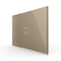 Pannello interruttore semplice touch Livolo in vetro, standard Italiano – Nuova serie colore dorato