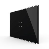 Pannello interruttore semplice touch Livolo in vetro, standard Italiano – Nuova serie colore nero