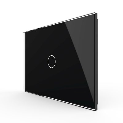 Pannello interruttore semplice touch Livolo in vetro, standard Italiano – Nuova serie colore nero