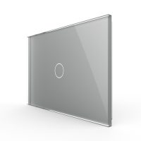 Pannello interruttore semplice touch Livolo in vetro, standard Italiano – Nuova serie colore griggio