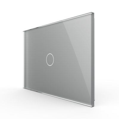 Pannello interruttore semplice touch Livolo in vetro, standard Italiano – Nuova serie colore griggio