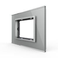 Cornice vetro Livolo standard italiano 3M – Nuova serie colore griggio