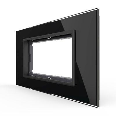 Cornice in vetro Livolo standard italiano 4M – Nuova serie colore nero