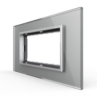 Cornice in vetro Livolo standard italiano 4M – Nuova serie colore griggio