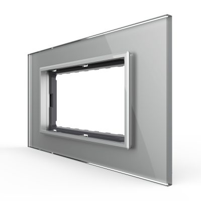 Cornice in vetro Livolo standard italiano 4M – Nuova serie colore griggio