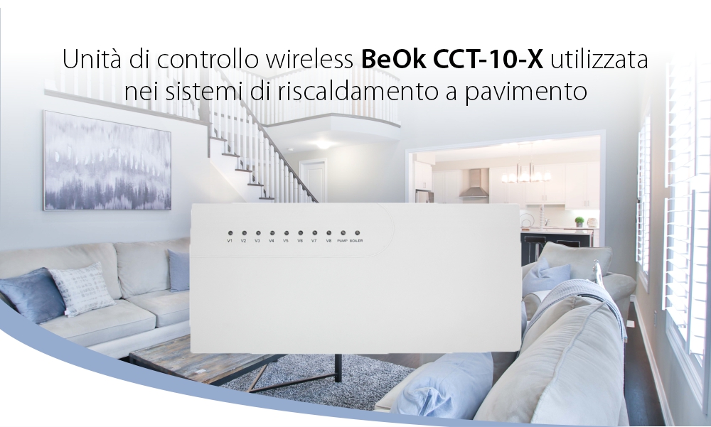 Unità di controllo wireless per il sistema di riscaldamento a pavimento BeOk CCT-10-X