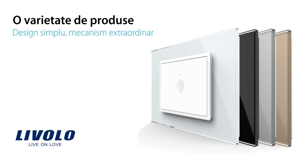 Interruttore touch Livolo con cornice in vetro, standard italiano – Nuova serie