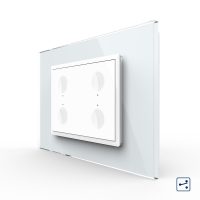 Interruttore quadruplo deviatore/invertitore touch Livolo standard italiano, nuova serie