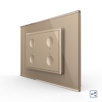 Interruttore quadruplo deviatore/invertitore touch Livolo standard italiano, nuova serie colore dorato