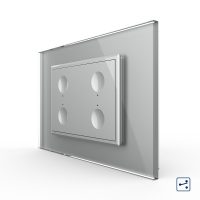 Interruttore quadruplo deviatore/invertitore touch Livolo standard italiano, nuova serie colore griggio