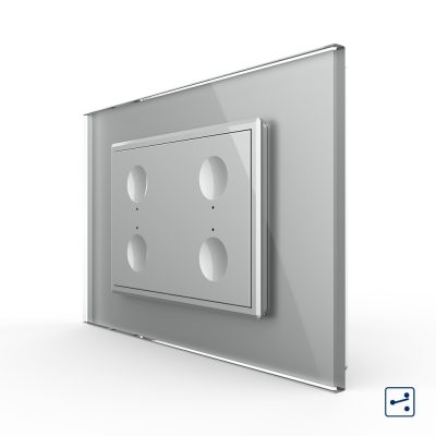 Interruttore quadruplo deviatore/invertitore touch Livolo standard italiano, nuova serie colore griggio