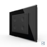 Interruttore quadruplo deviatore/invertitore touch Livolo standard italiano, nuova serie colore nero