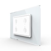 Interruttore touch quadruplo Livolo con cornice in vetro, standard italiano – Nuova serie