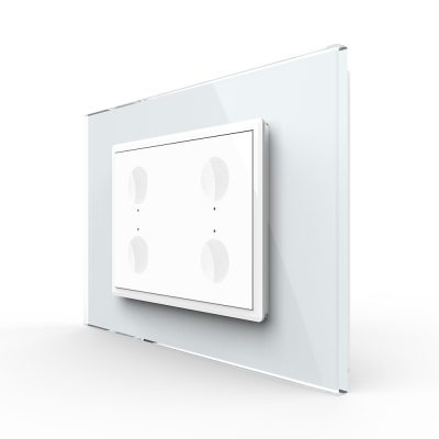 Interruttore touch quadruplo Livolo con cornice in vetro, standard italiano – Nuova serie