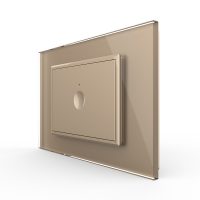 Interruttore touch Livolo con cornice in vetro, standard italiano – Nuova serie colore dorato