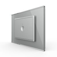 Interruttore touch Livolo con cornice in vetro, standard italiano – Nuova serie colore griggio