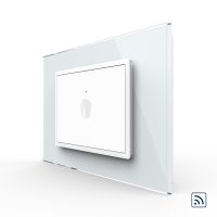 Interruttore semplice wireless con touch Livolo con cornice in vetro, standard Italiano – Nuova Serie