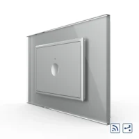 Interruttore semplice deviatore / invertitore wireless con touch Livolo con cornice in vetro, standard italiano – Nuova serie
