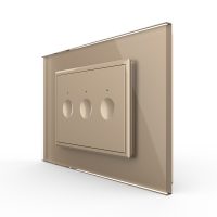 Interruttore triplo Livolo touch con cornice in vetro, standard italiano – Nuova serie colore dorato