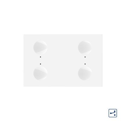 Modulo interruttore quadruplo deviatore/invertitore touch Livolo standard italiano, nuova serie
