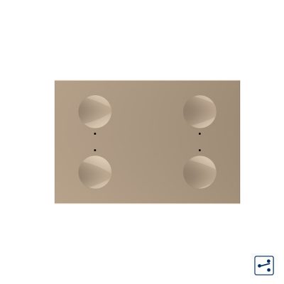 Modulo interruttore quadruplo deviatore/invertitore touch Livolo standard italiano, nuova serie colore dorato