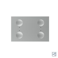 Modulo interruttore quadruplo deviatore/invertitore touch Livolo standard italiano, nuova serie colore griggio