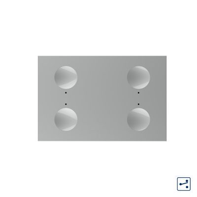 Modulo interruttore quadruplo deviatore/invertitore touch Livolo standard italiano, nuova serie colore griggio