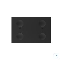Modulo interruttore quadruplo deviatore/invertitore touch Livolo standard italiano, nuova serie colore nero
