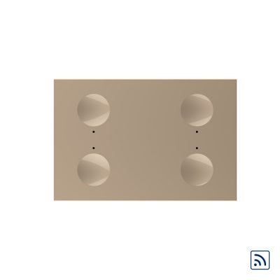 Modulo Interruttore Quadruplo Wireless con Touch LIVOLO, Standard Italiano – Nuova Serie colore dorato