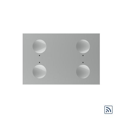 Modulo Interruttore Quadruplo Wireless con Touch LIVOLO, Standard Italiano – Nuova Serie colore griggio