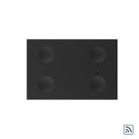 Modulo Interruttore Quadruplo Wireless con Touch LIVOLO, Standard Italiano – Nuova Serie colore nero
