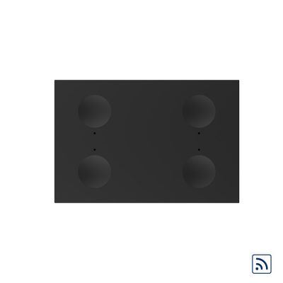 Modulo Interruttore Quadruplo Wireless con Touch LIVOLO, Standard Italiano – Nuova Serie colore nero
