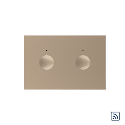 Modulo Interruttore doppio wireless con touch Livolo, standard Italiano – Nuova Serie colore dorato