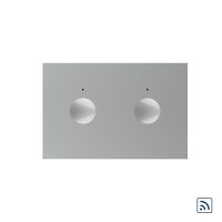 Modulo Interruttore doppio wireless con touch Livolo, standard Italiano – Nuova Serie colore griggio