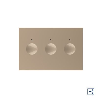 Modulo interruttore triplo deviatore / invertitore con touch Livolo, standard italiano, Nuova serie colore dorato