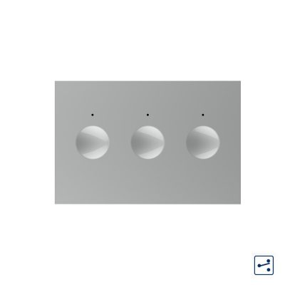 Modulo interruttore triplo deviatore / invertitore con touch Livolo, standard italiano, Nuova serie colore griggio
