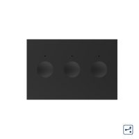 Modulo interruttore triplo deviatore / invertitore con touch Livolo, standard italiano, Nuova serie colore nero