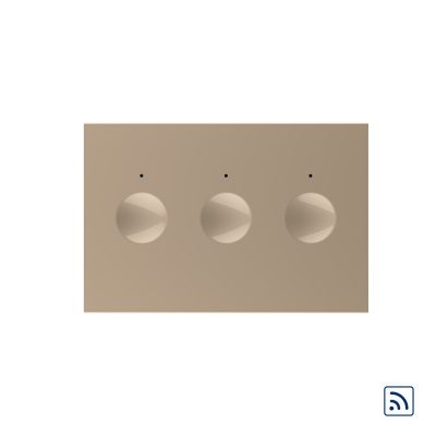 Modulo Interruttore triplo wireless con touch Livolo, standard Italiano – Nuova Serie colore dorato