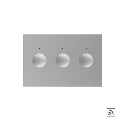 Modulo Interruttore triplo wireless con touch Livolo, standard Italiano – Nuova Serie colore griggio