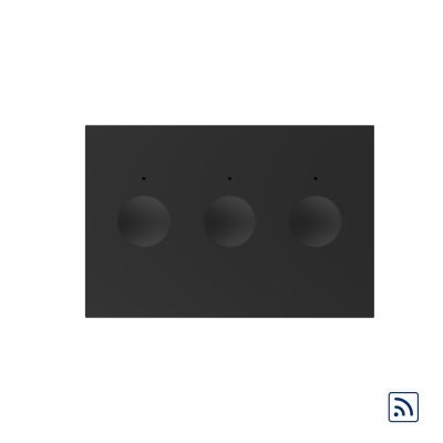 Modulo Interruttore triplo wireless con touch Livolo, standard Italiano – Nuova Serie colore nero