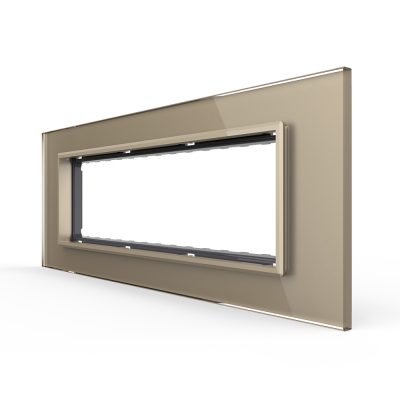Cornice in vetro Livolo standard italiano 6/7M – Nuova serie colore dorato
