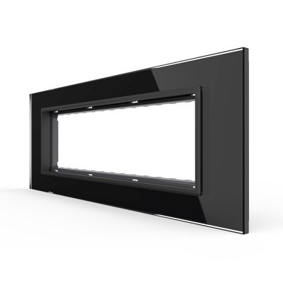 Cornice in vetro Livolo standard italiano 6/7M – Nuova serie colore nero