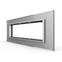 Cornice in vetro Livolo standard italiano 6/7M – Nuova serie colore griggio