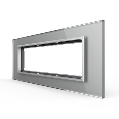 Cornice in vetro Livolo standard italiano 6/7M – Nuova serie colore griggio