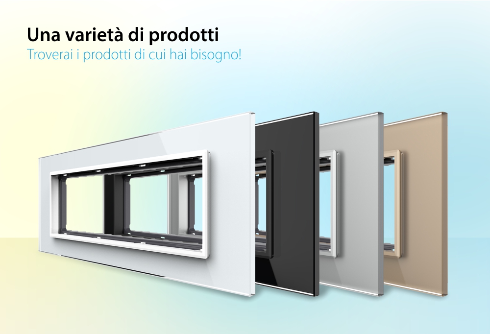 Cornice in vetro Livolo standard italiano 6/7M – Nuova serie