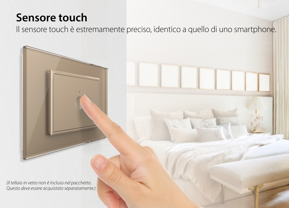 Modulo interruttore semplice touch Livolo standard italiano, nuova serie