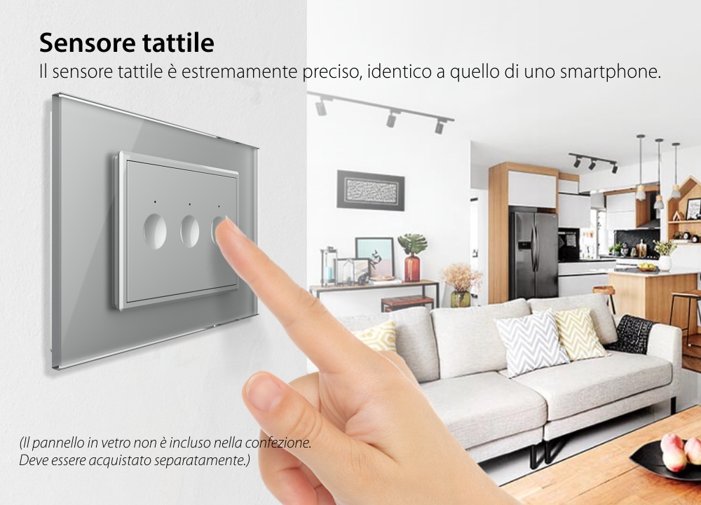 Modulo deviatore / invertitore triplo con touch Livolo, standard italiano, Nuova serie