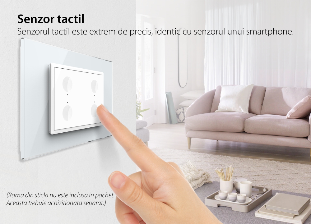 Modulo interruttore quadruplo con touch Livolo, standard italiano, nuova serie