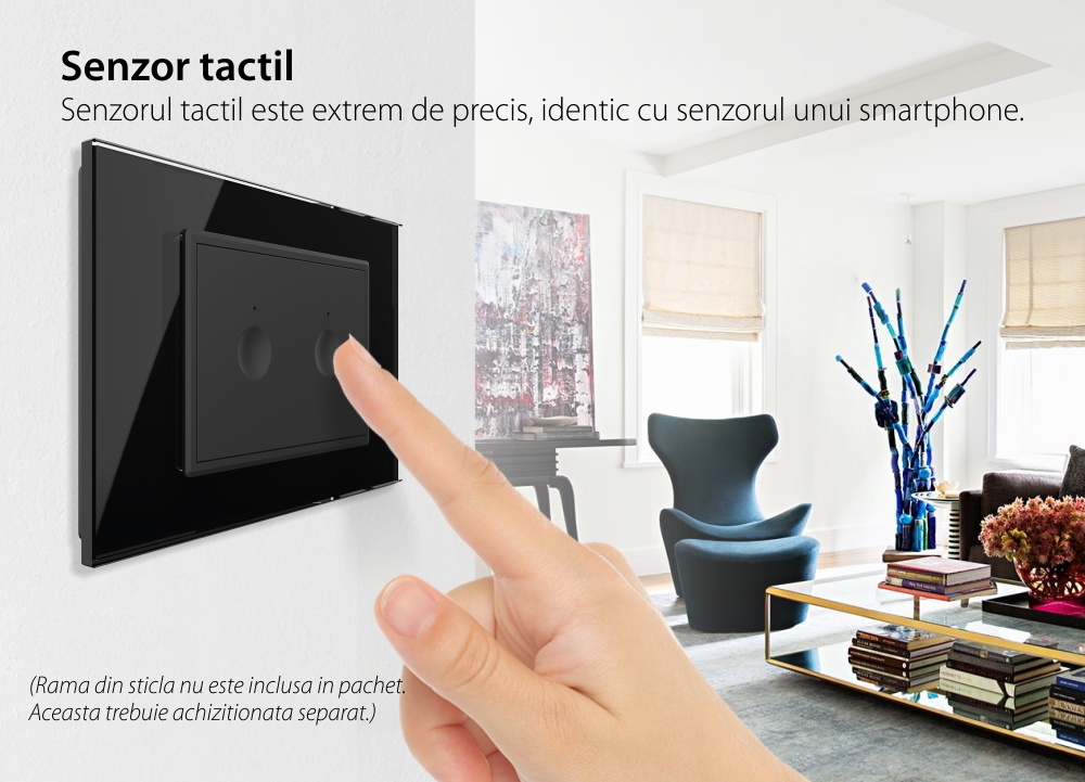 Modulo Interruttore Doppio Deviatore/Invertitore  con Touch LIVOLO, standard italiano – Nuova Serie, Bianco
